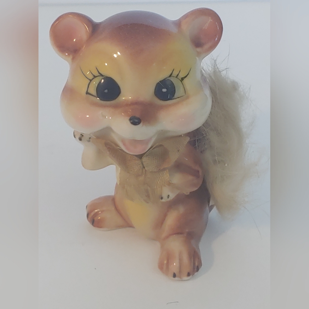 Vintage Anthropomorphic Furry Tailed Squirrel Chipmunk Critter READ
